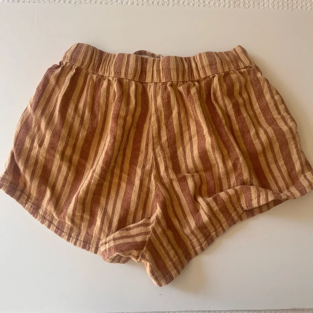 Known supply Rust Striped Brown and Tan Shorts Sterling - Picture 3 of 3